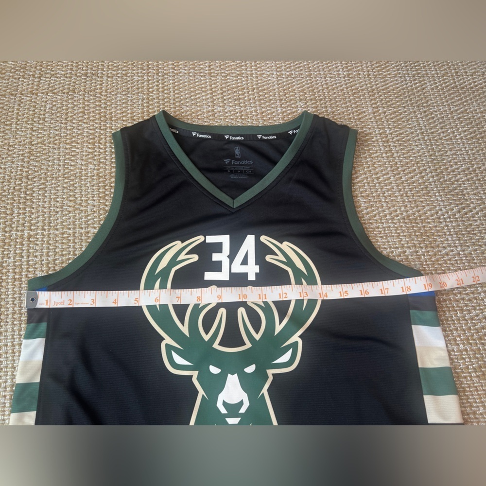 Milwaukee Bucks Yanis Antetokounmpo black basketball jersey men’s S Fanatics - Picture 11 of 12